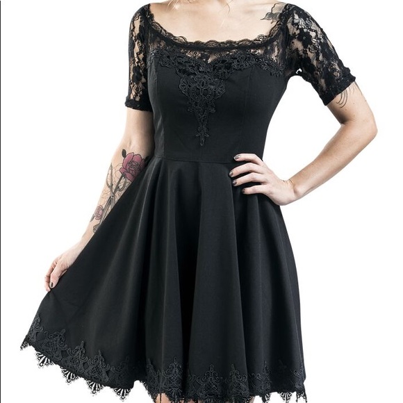 Spin Doctor Amara Lace Off Shoulder Mini Dress - Picture 1 of 6
